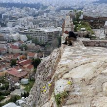 展望台からみた何かの作業