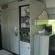 NSB KOMFORTのカフェマシーン