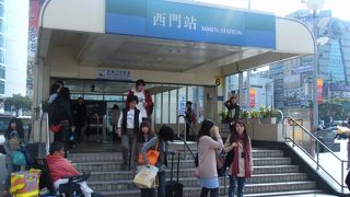 賑わっているエリア