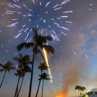 金曜夜はヒルトン名物の花火です