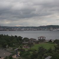 客室から望む錦江湾と鹿児島市内