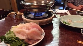 ふぐも置いている和食屋さん。