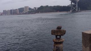 関門橋のふもとにある和布刈めかり神社