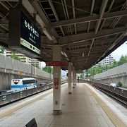 バイパスに挟まれた珍しい駅