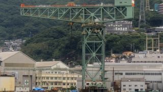 世界遺産に登録された現役のクレーン