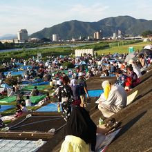 現在の花火大会会場18時