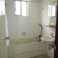 風呂も広いぞお。カーテンないのはご愛嬌