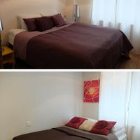 二つの寝室。上段の画像が主寝室。