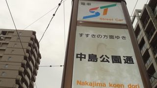 市電の停留所です