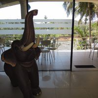 玄関にはゾウさんがぱおーん。