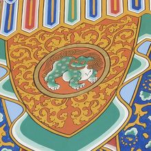 拝殿　柱の装飾