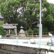 駅前の小さな神社