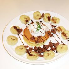 ミニパンケーキ、チョコ＆バナナ