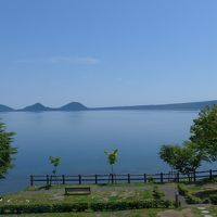 丸駒温泉から見える支笏湖