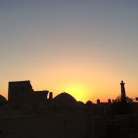 早朝ホテルの屋上から