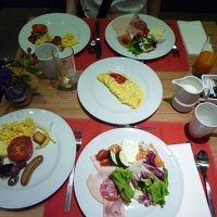 朝食ではオムレツも作ってもらえました