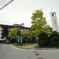 ライムグリーンのアカシアに囲まれたホテル