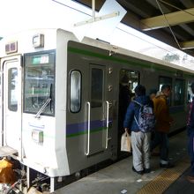 新得駅にて、これから乗車です！