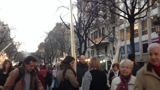 バルセロナの中心を北に貫くメインストリート