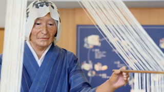 そうめん作りの実演が見れます