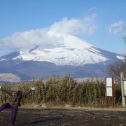 富士山が大きく見える。