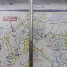 駅にある町の案内板