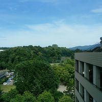 お城が見えます。