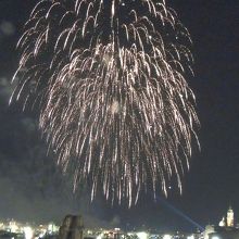 ジウデッカ島から眺める花火。