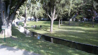 北大の中を涼しげに流れていました