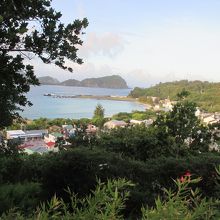 神社から見える海