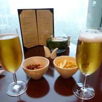 クラブラウンジにてイブニングドリンク