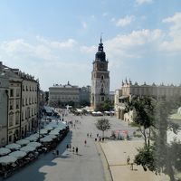 クラクフの中央広場が見える眺望は最高