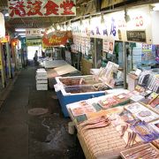 駅前の小さな市場