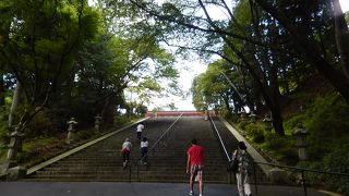 のぼり坂の先に階段あり