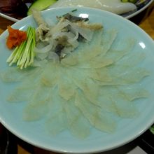 ふぐさし　いくらだか不明