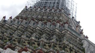 足場に囲まれていました