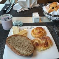 エグゼクティブラウンジでの朝食。