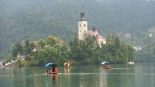 ユリアンアルプスの麓の湖