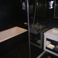 アメニティは揃っており、変わった造りの蛇口は勢い佳く出ます