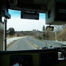 最前列からの眺め！一路秋田市内へ！