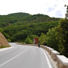 自動車道路ですが、車はほとんど通りません。