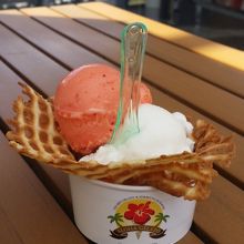 頼んだストロベリーレモネードとライチです♪(^q^)