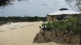 便利なプライベートビーチ