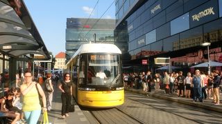 旧東ベルリン地区の足で、観光名所は少ない