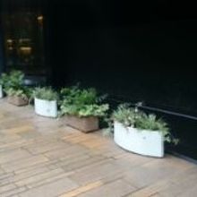 2階には水のオブジェがあります(写真右の黒い所)