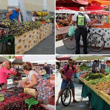 カラフルな青果物市場！見て回るだけでも楽しいですが…、