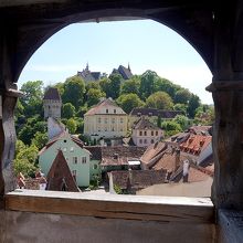 時計塔の上から山上教会を望む。