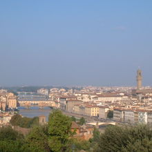 市内を流れるアルノ川
