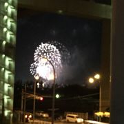 ベイブリッジからの花火は圧巻