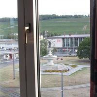 窓からの眺め　W&uuml;rzburg駅